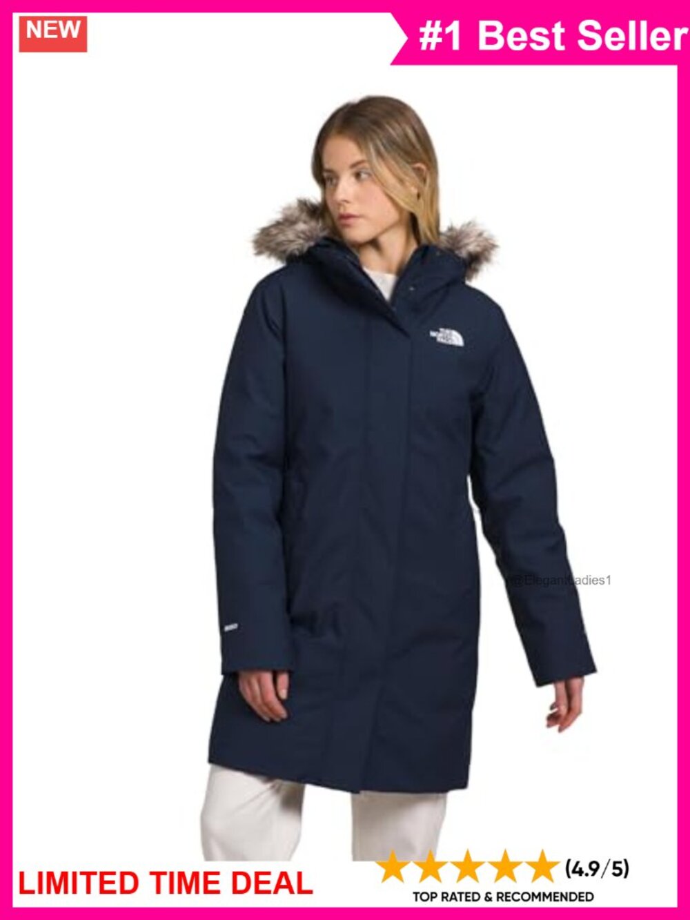 Waterproof Recycled Down Insulated Parka with Faux Fur Hood